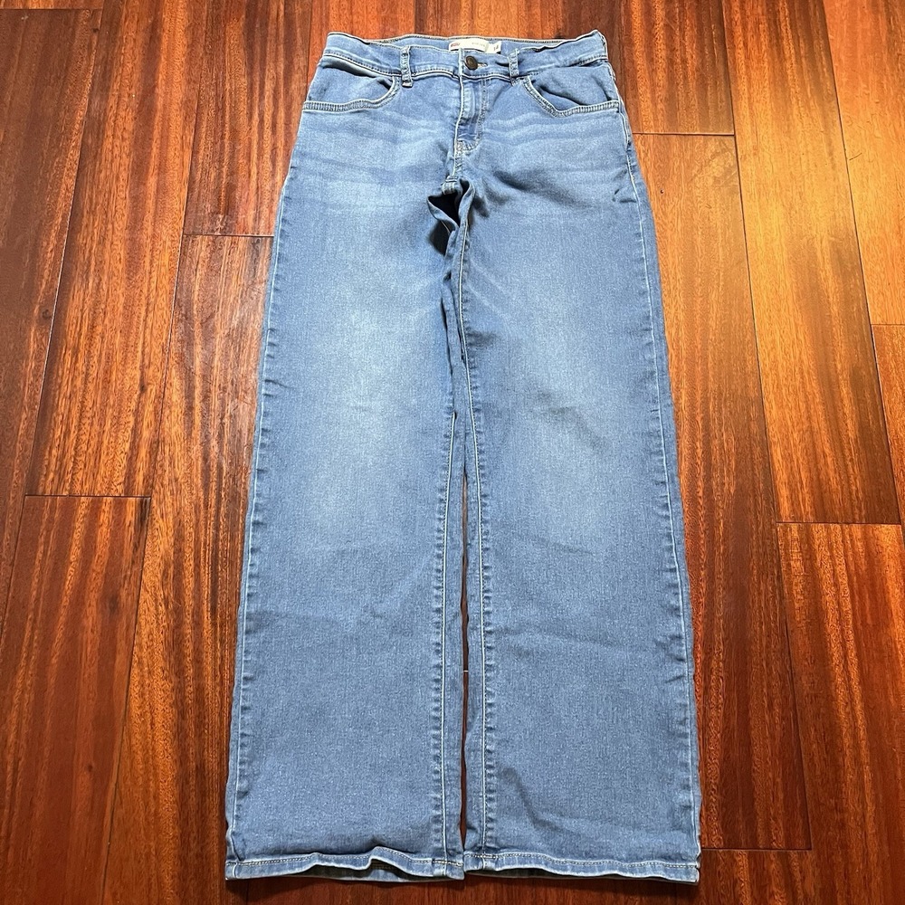 Levis Jeans Womens 14 26x28 Blue Light Wash Wide Leg Grunge Fade Streetwear
